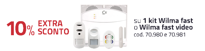10% Extra sconto su 1 kit Wilma fast o Wilma fast video - cod.70980 e 70.981
